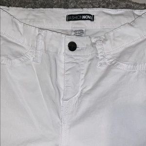White fashion nova jeans high waisted